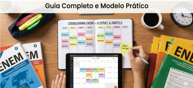 Cronograma de Estudos para o ENEM: Guia Completo e Modelo Prático