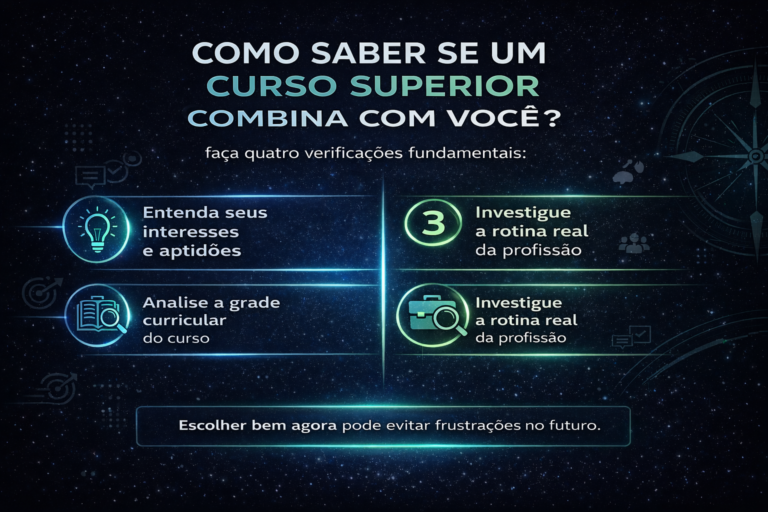 como saber se um curso superior combina com você